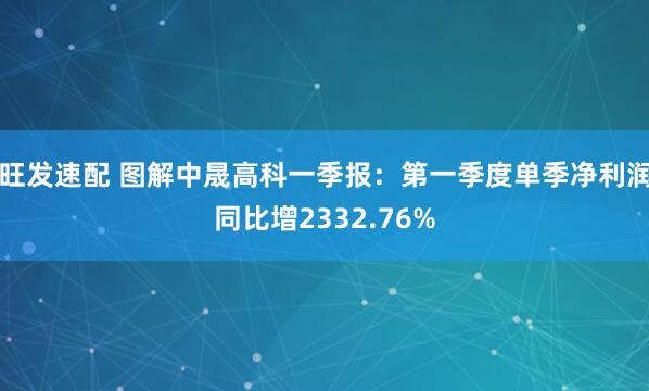旺发速配 图解中晟高科一季报：第一季度单季净利润同比增2332.76%